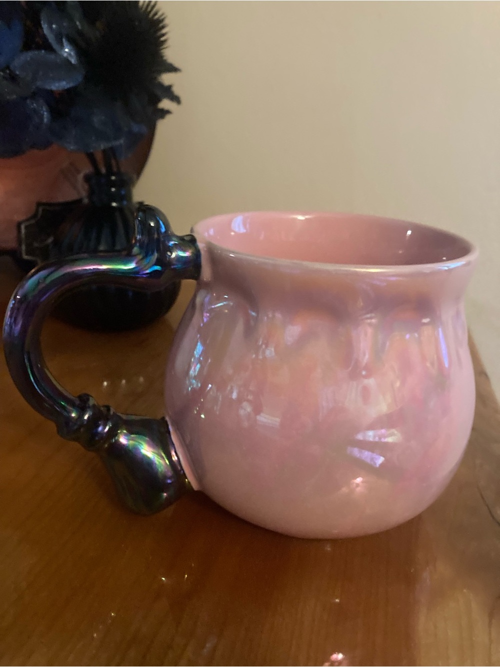 Halloween Collection Iridescent Pink Ceramic Mug